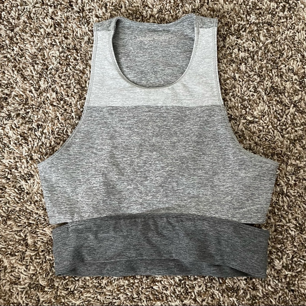 Outdoor voices Athena slit sports bra